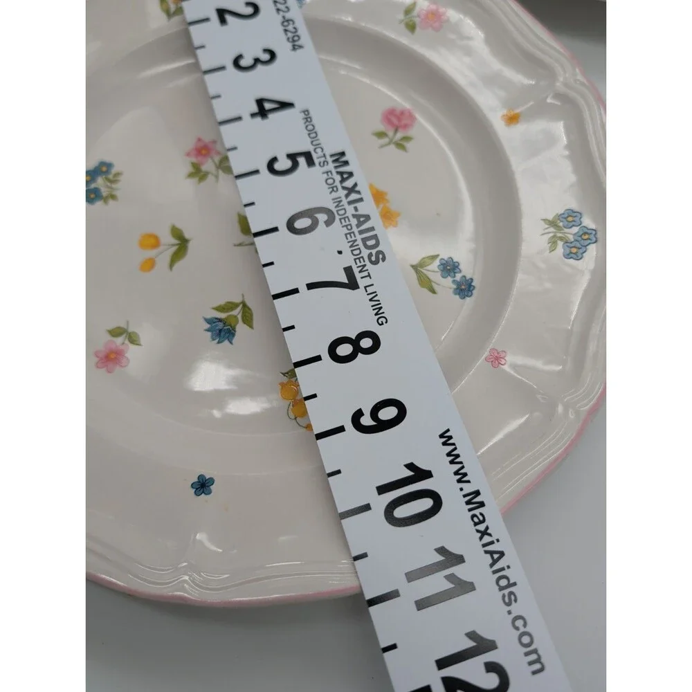 3 Vtg Brick Oven Stoneware Provencal Petite Fleur Dinner Plates Cottage Core